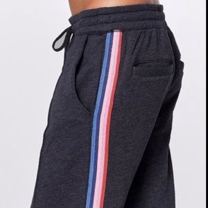 🎉3 HPs NWT SPIRITUAL GANGSTER CROP CROPPED PANTS W SPARKLE RAINBOW SIDE STRIPE!